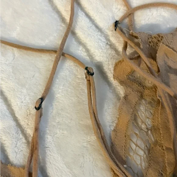 Free people intimately fp nude Adella bandeau bralette boho lace crop top XS - Picture 4 of 6